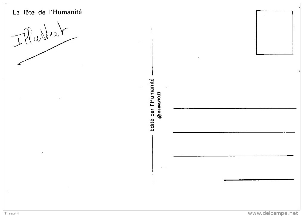 ¤¤  -  Illustrateur " WOLINSKI "   -   Fête De L'Humanité  -  LA COURNEUVE En Septembre 1977  -  ¤¤ - Wolinski