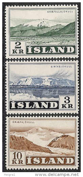 Iceland 1957 MNH/**/postfris/postfrisch Michelnr. 316-318 - Nuevos