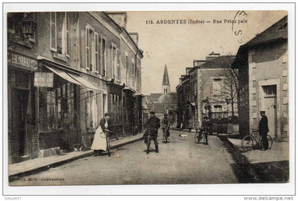 ARDENTES (36) - RUE PRINCIPALE - PNEUS MICHELIN VELO - Autres & Non Classés