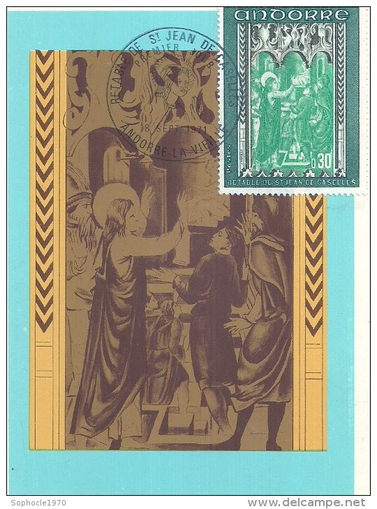 ANDORRE LA VIEILLE - 1970 - Retable De Saint Jean De Caselles - Maximumkarten (MC)