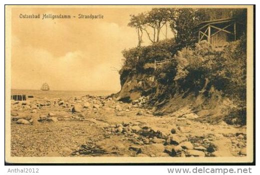 Heiligendamm Strandpartie Mit Segelschiff Um 1920 - Heiligendamm