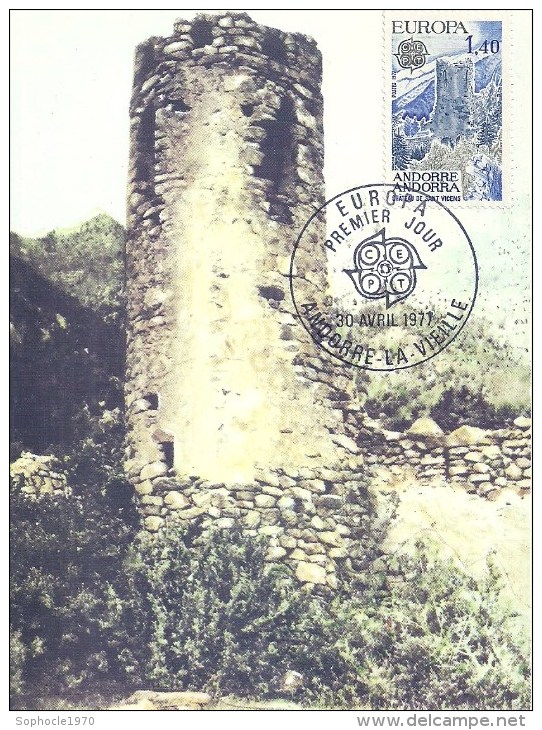 ANDORRE LA VIEILLE - 1977 -Château De St Vicens - Maximum Cards