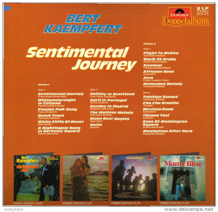 * 2LP *  BERT KAEMPFERT - SENTIMENTAL JOURNEY (Germany 1969 EX!!!) - Instrumentaal