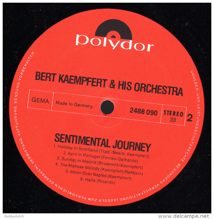 * 2LP *  BERT KAEMPFERT - SENTIMENTAL JOURNEY (Germany 1969 EX!!!) - Instrumentaal