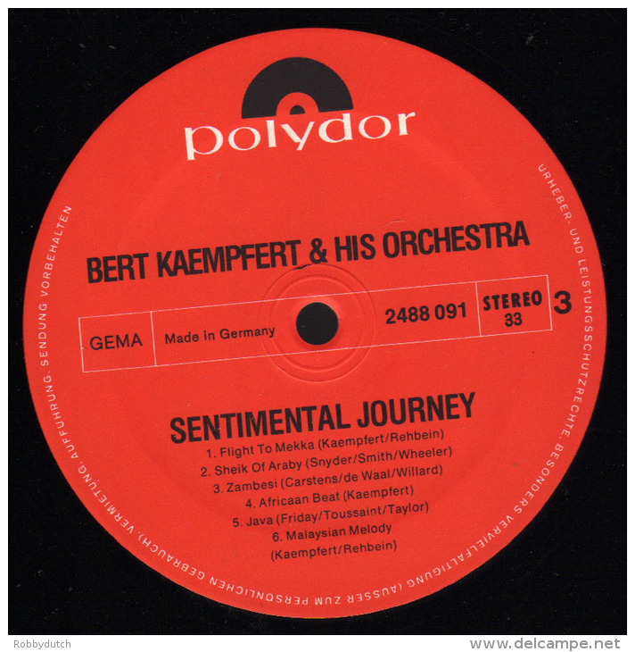 * 2LP *  BERT KAEMPFERT - SENTIMENTAL JOURNEY (Germany 1969 EX!!!)