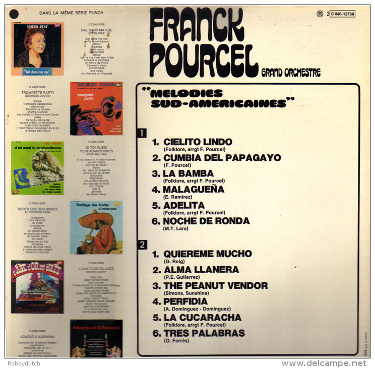 * LP *  FRANCK POURCEL - MELODIES SUD-AMERICAINES (France 1974 EX-!!!) - Instrumentaal