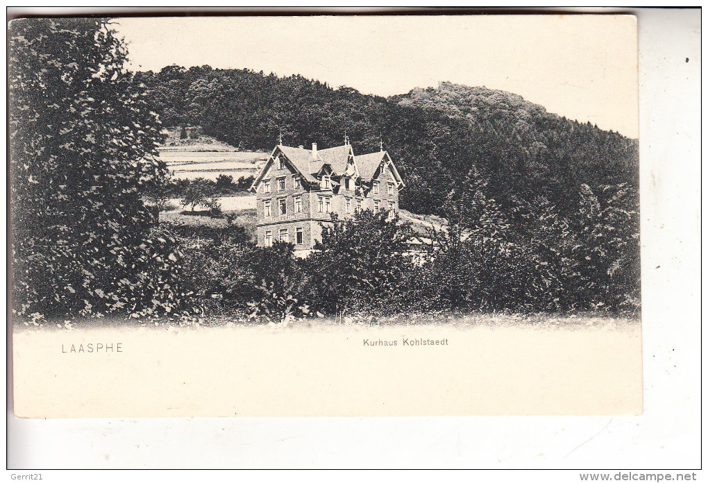 5928 BAD LAASPHE, Kurhaus Kohlstaedt, Ca. 1905, Ungeteilte Rückseite - Bad Laasphe