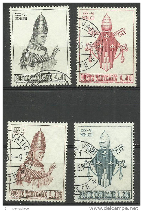 Vatican - 1963 Pope Paul VI Coronation Set Of 4 Used  SG 409-12  Sc 365-8 - Oblitérés