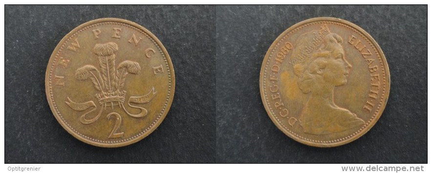 1980 - 2 PENCE GRANDE-BRETAGNE - ANGLETERRE - GREAT BRITAIN - ENGLAND - 2 Pence & 2 New Pence