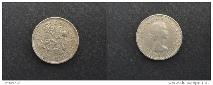 1967 - 6 PENCE GRANDE-BRETAGNE - ANGLETERRE - GREAT BRITAIN - ENGLAND - H. 6 Pence