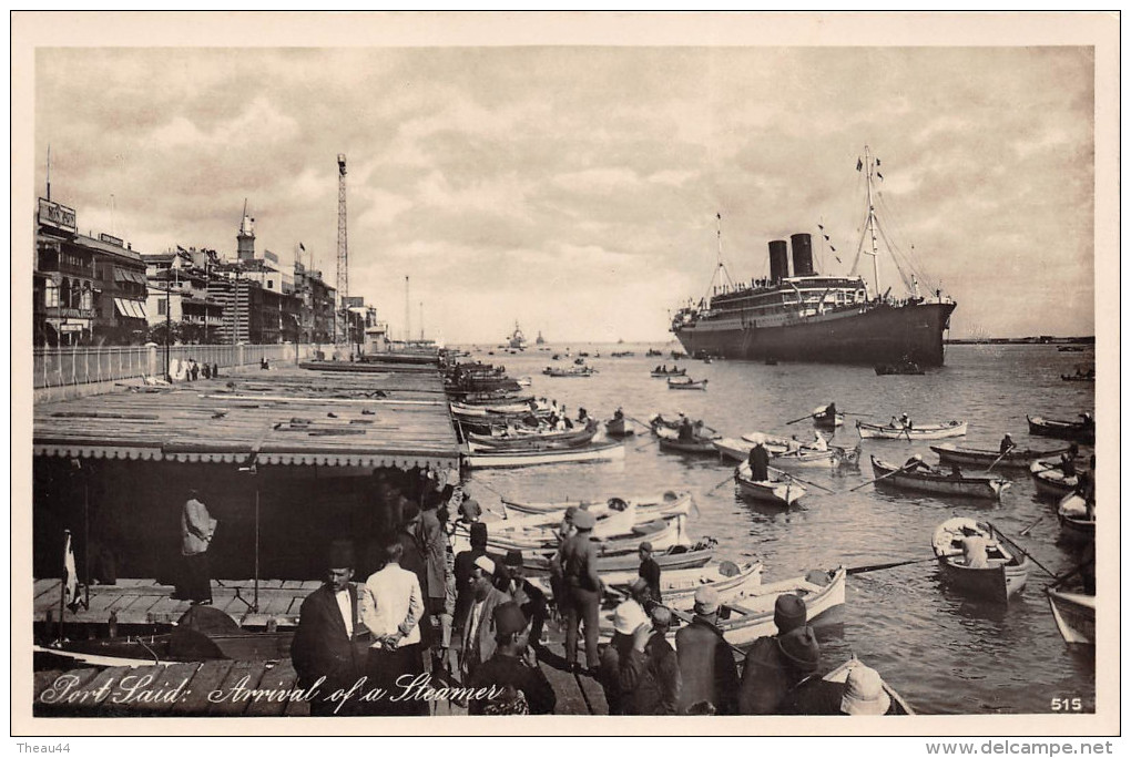 ¤¤   -  Carte-Photo   -   PORT-SAID   -  Arrivée D'un Paquebot   -  Arrival Of A Steamer    -  ¤¤ - Cairo