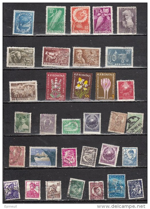 ROUMANIE ° LOT DE 33 TIMBRES OBLITERES DIFFERENTS - Sonstige & Ohne Zuordnung