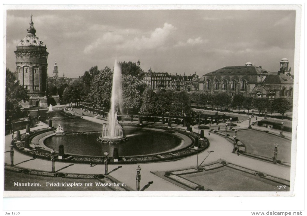 Mannheim. Friedrichsplatz Mit Wasserturm - Mannheim