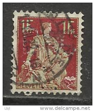 HELVETIA , SUISSE , 1 F , Perforé Perfin : " B&C E " , 1907 - 1917 , N° Y&T 126 - Gezähnt (perforiert)