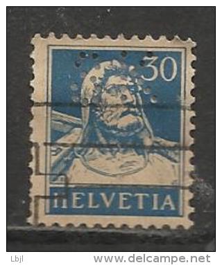 HELVETIA , SUISSE , 30 C , Perforé Perfin : " SK " , 1924 - 1927 , N° Y&T 205 - Gezähnt (perforiert)