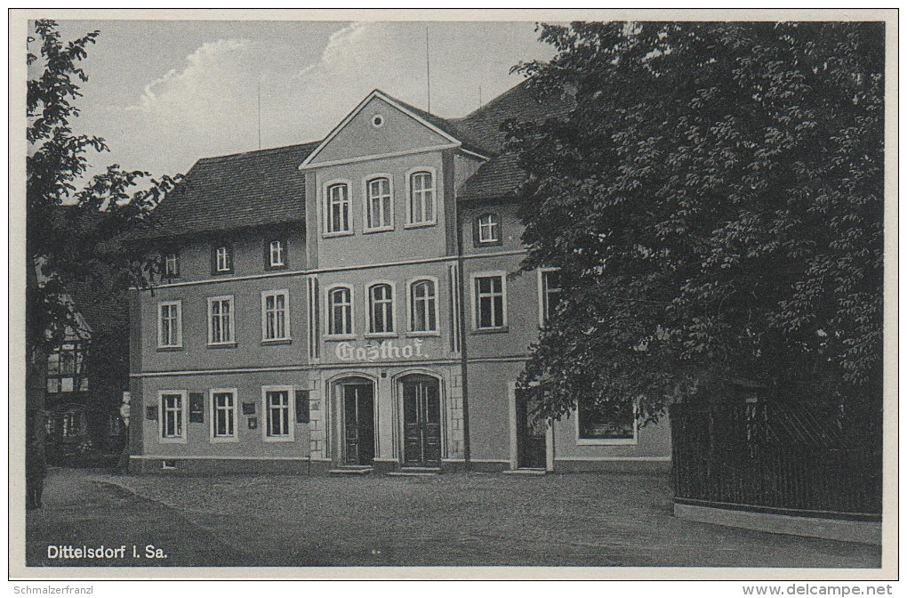 AK Gasthof Dittelsdorf Restaurant Bei Hirschfelde Rosenthal Zittau Rohnau Trzciniec Reichenau Bogatynia Görlitz Ostrau - Ostritz (Oberlausitz)