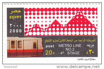 Stamps EGYPT 2000 SC-1770 TRAMWAY MNH  */* - Unused Stamps