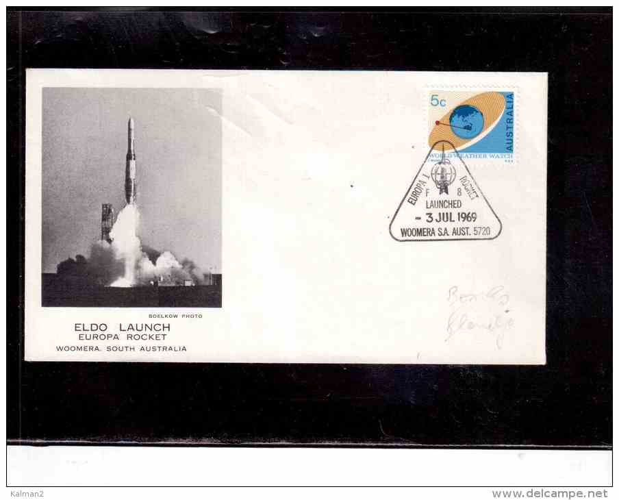 TEM8423  -   AUSTRALIA        /     ELDO LAUNCH  EUROPA ROKET  -  WOOMERA  3.7.1969 - Ozeanien