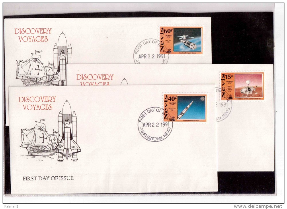 TEM8490   -      NEVIS      -       2.4.1991   /   5  COVERS - Amérique Du Sud