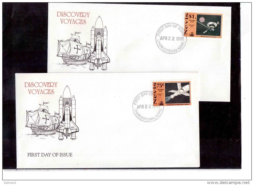 TEM8490   -      NEVIS      -       2.4.1991   /   5  COVERS - Amérique Du Sud