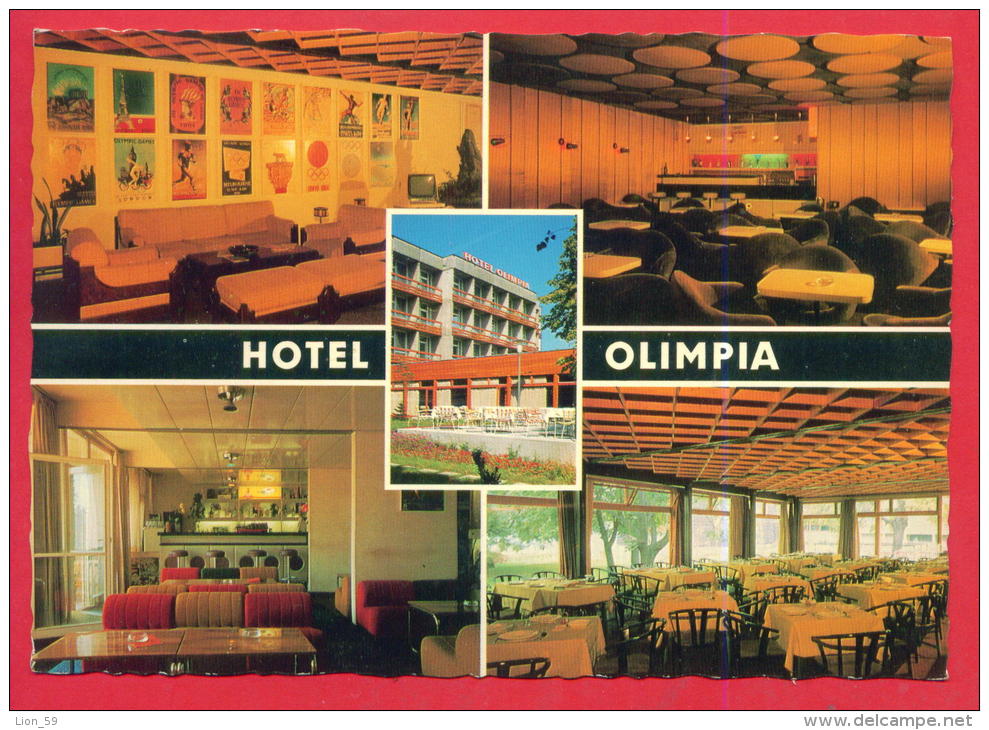 167785 /  Budapest - HOTEL " OLIMPIA " POSTER OLYMPIC GAMES , RESTAURANT , PANNONIA - Hungary Ungarn Hongrie Ungheria - Giochi Olimpici