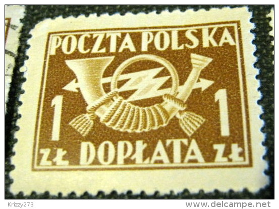 Poland 1946 Posthorn 1zl - Mint - Taxe