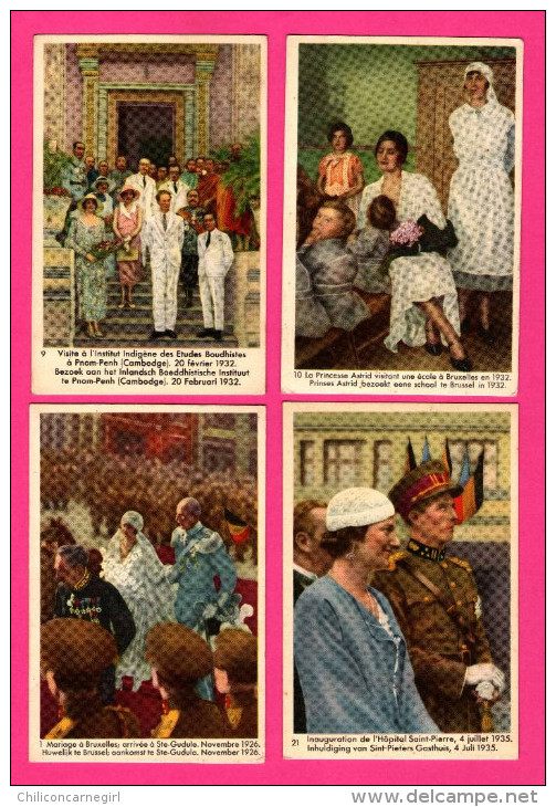 25 Chromos CÔTE D'OR - Colombo - Congo - La Reine Astrid 1928 à 1935 En Visite Officielle Dans Différentes Villes - Côte D'Or