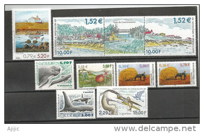 Année 2001.  9 T-p Neufs **, Inclus PA.81.  Côte 34,00 € - Unused Stamps