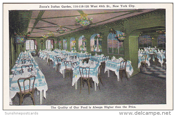 New York City Zucca's Italian Garden Restaurant Interior - Bares, Hoteles Y Restaurantes