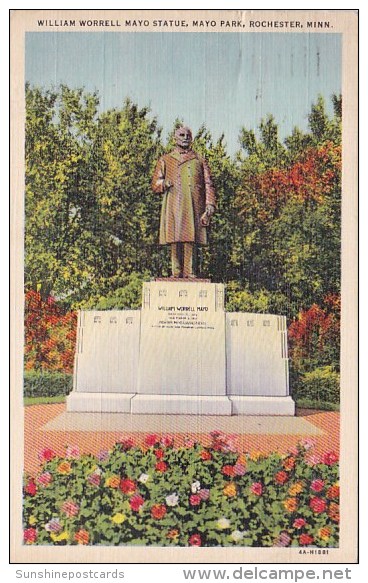 William Worrell Mayo Statue Mayo Park Rochester Minnesota 1942 - Rochester