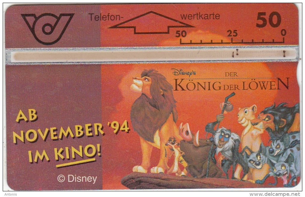 AUSTRIA - Disney/The Lion King, CN : 400A, 10/94, Used - Disney