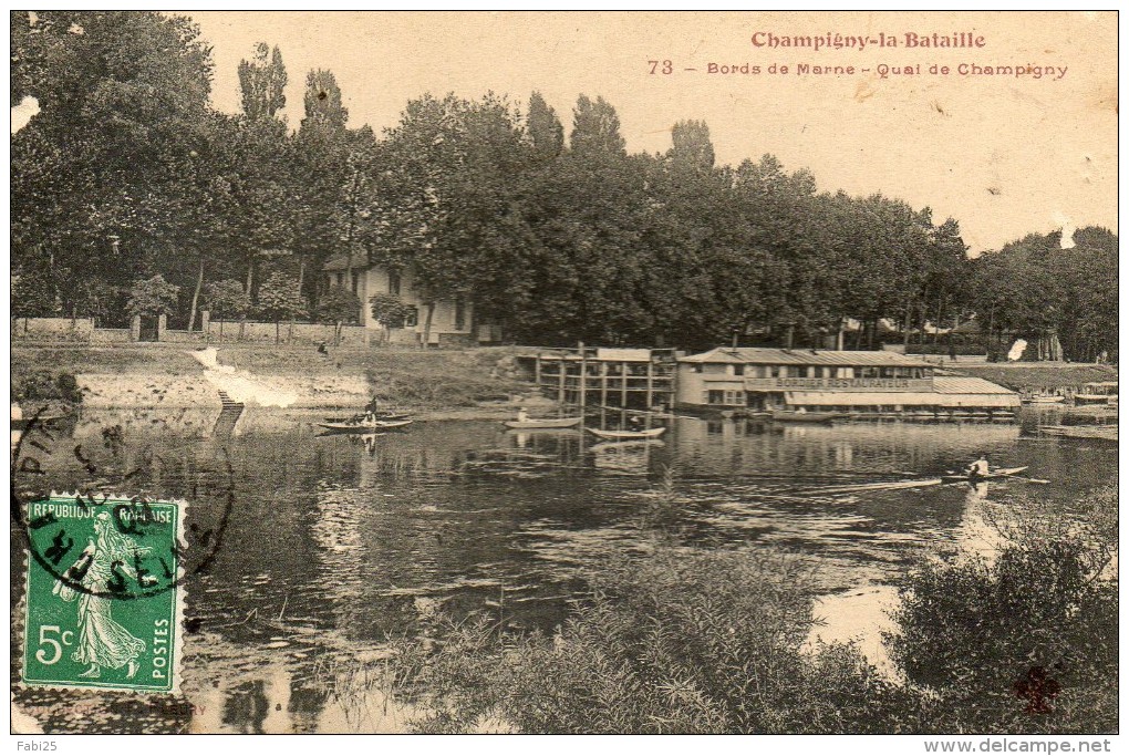 CHAMPIGNY LA BATAILLE BORDS DE LA MARNE QUAI DE CHAMPIGNY Etat Moyen Cf Scan - Champigny