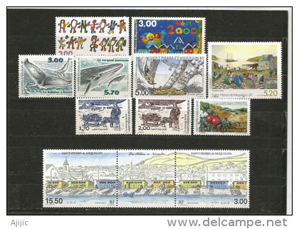 Année 2000.   11 T-p Neufs **, Inclus P.A. 80  + 1 BF     Côte 65.00 €. - Unused Stamps