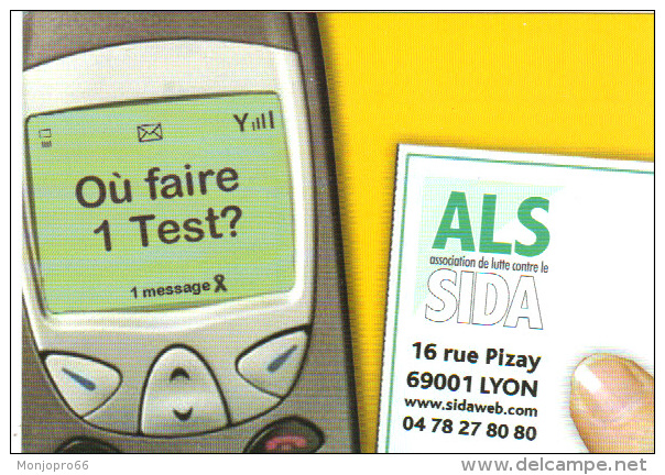 Lot N° 188 De 6 Cartes Publicitaires Recto Verso - 6 ALS (Association De Lutte Contre Le Sida)  - Frais D’envoi Compris - Altri & Non Classificati