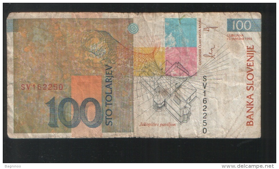 SLOVENIA 100 Tolara 1992 - Slovenia