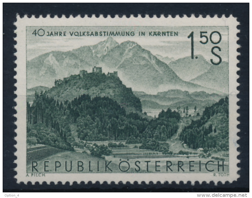 **Österreich Austria 1960 ANK 1124 Mi 1082 (1) Volksabstimmung Landscape Forest Mountains MNH - Nuevos