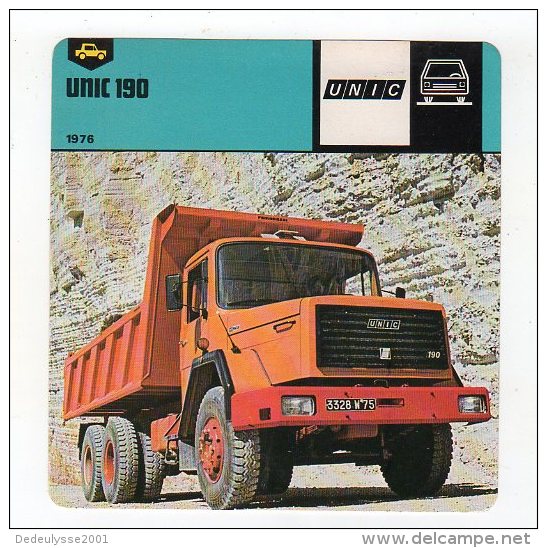 Avr15    68795    Fiche Camion   UNIC 190 - Vrachtwagens En LGV