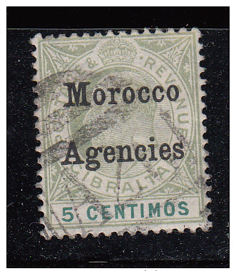 Morocco Agencies 1905 QEVII Gibraltar Overprinted SG24 FUsed - Altri & Non Classificati
