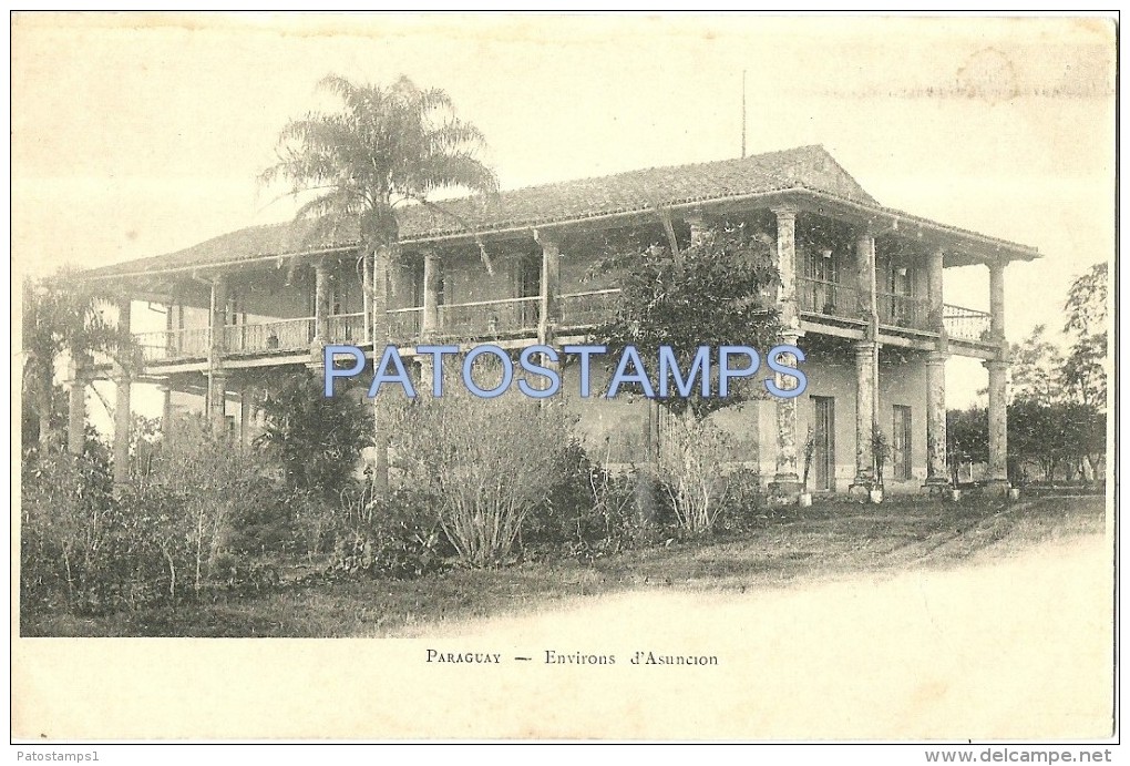 7139 PARAGUAY ASUNCION VIEW HOUSE POSTAL POSTCARD - Paraguay