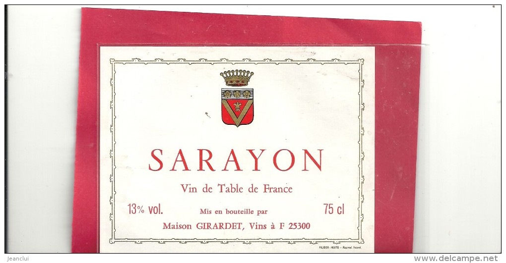 --SARAYON--13°/°--75 Cl--maison GIRARDET--ARCON-- - Other & Unclassified