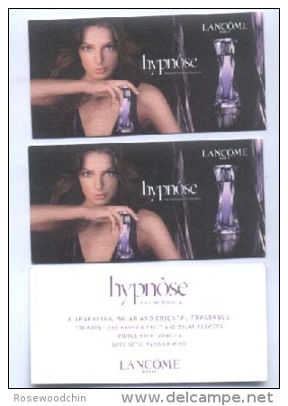 3 X Singapore Perfume Cards Cartes Parfumees -- LANCOME HYPNOSE WOMEN - Profumeria Moderna (a Partire Dal 1961)