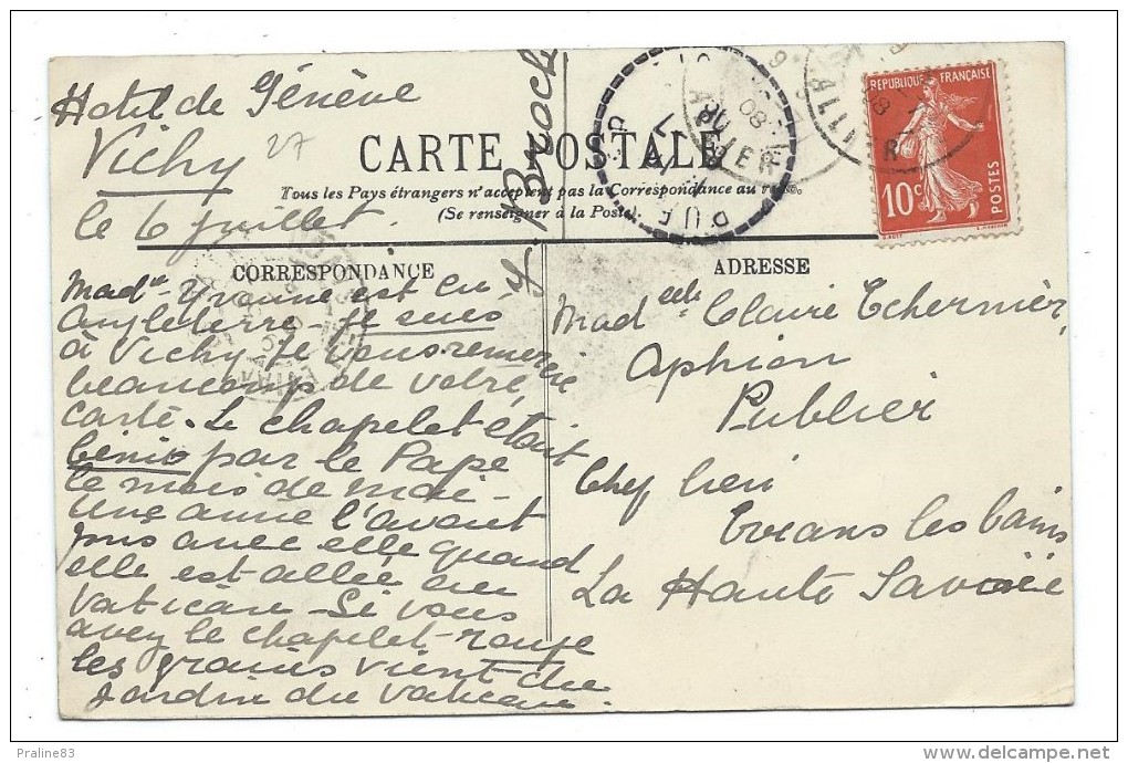CPA  - TYPES D' AUVERGNE, UN BAPTEME - Animée, Circulé 1908 - Europa