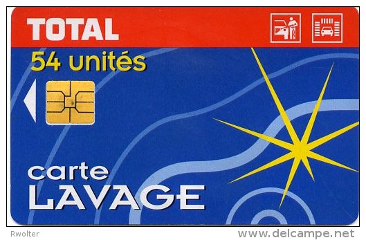 @+ Carte De Lavage TOTAL - ETOILE - 54 UNITES - Puce SO3. - Autowäsche