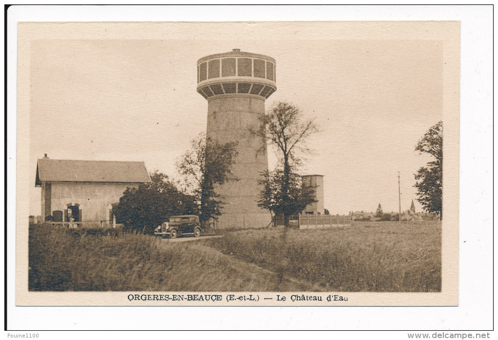 Carte D´ Orgères En Beauce Le Château D' Eau   ( Recto Verso ) - Autres & Non Classés