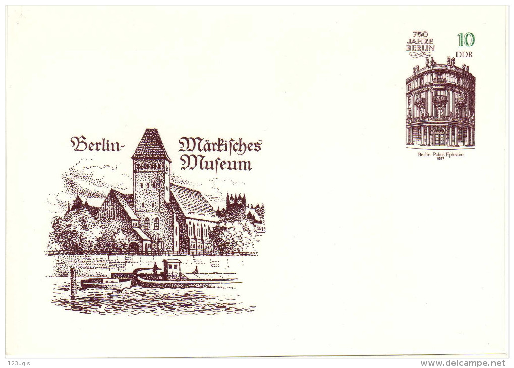 DDR, Ganzsache 1987 Mi P 95 *, 750 Jahre Berlin [120415KIII] - Postcards - Mint