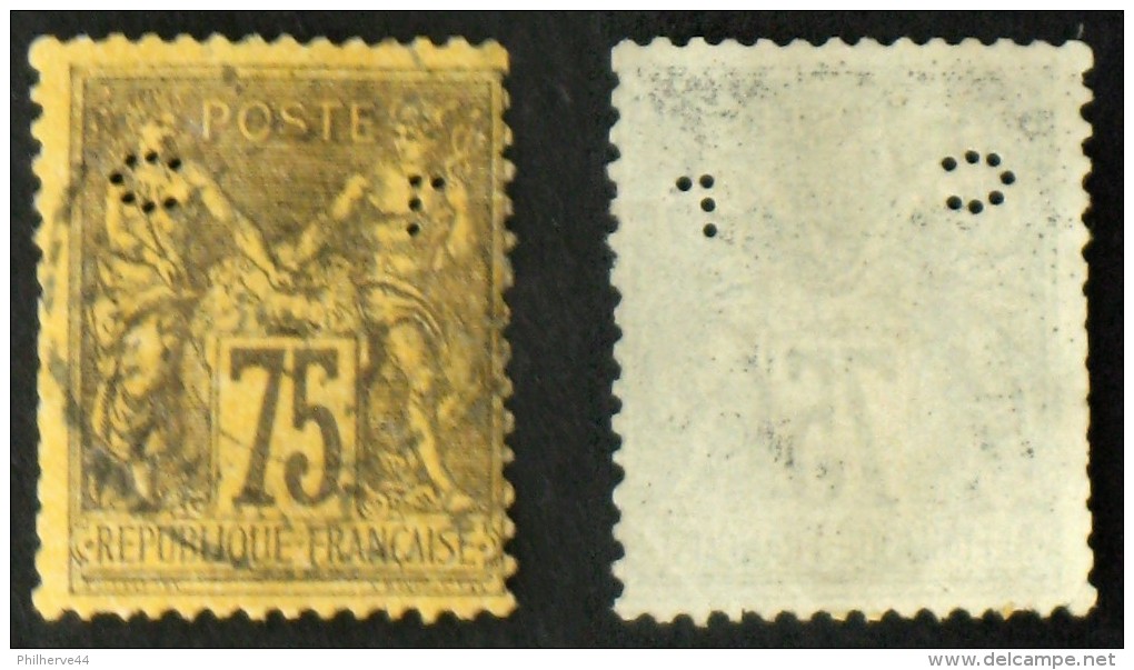 N° 99 75c SAGE Violet/orange B Perforé Cote 50€ - 1876-1898 Sage (Type II)