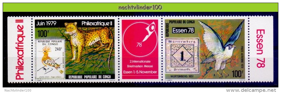 Mfy005 FAUNA VOGELS ZEGEL OP ZEGEL KAT CAT PANTHER EXPO ESSEN 78 STAMP ON STAMP BIRDS AVES OISEAUX QWO 1978 PF/MNH - Francobolli Su Francobolli