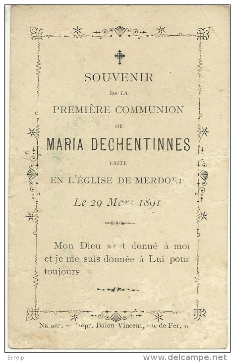 Hannut Merdorp Maria Dechentinnes 29 Mars 1891 - Hannut