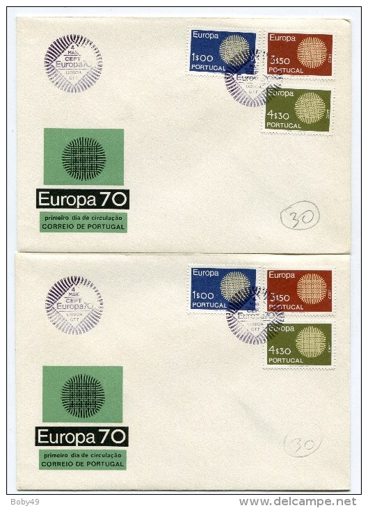 2 Env 1ier Jour EUROPA 1970 - Lettres & Documents