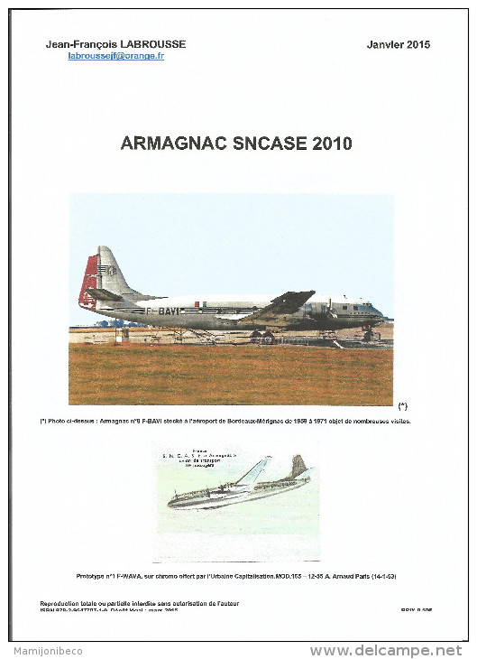 Répertoire Historique  "ARMAGNAC SNACSE 2010" Dont Utilisation Air France - Luchtpost & Postgeschiedenis